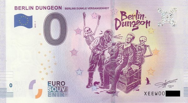 0 Euro Schein - Berlin Dungeon 2019-1 XEEW