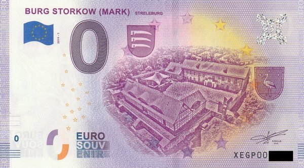 0 Euro Schein - Burg Storkow (Mark) 2019-1 XEGP