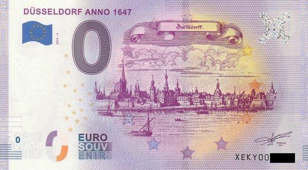 0 Euro Schein - Düsseldorf Anno 1647 2019-5 XEKY