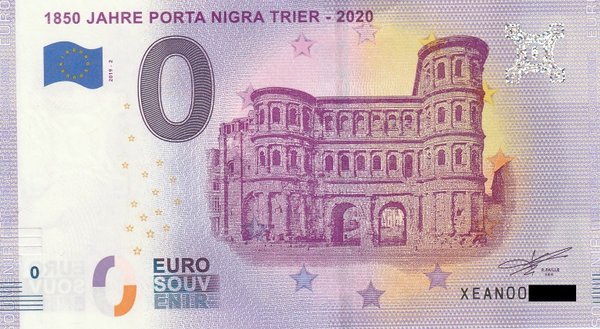 0 Euro Schein - 1850 Jahre Porta Nigra Trier 2019-2 XEAN