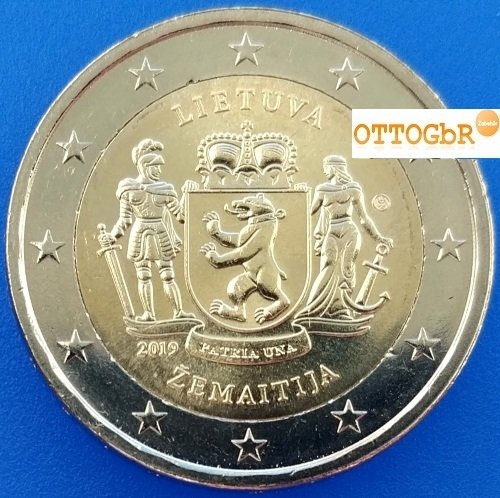 2 Euro Sondermünze Litauen 2019 Zemaitija