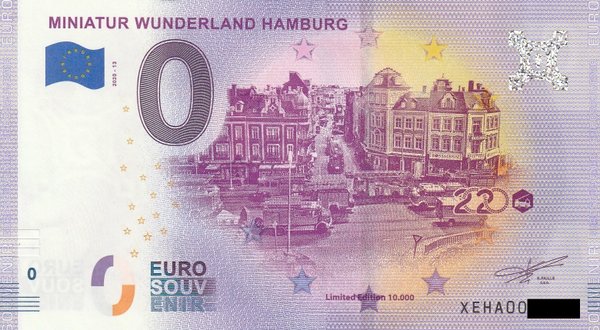 0 Euro Schein - Miniatur Wunderland Hamburg 2020-13 Feuerwehr