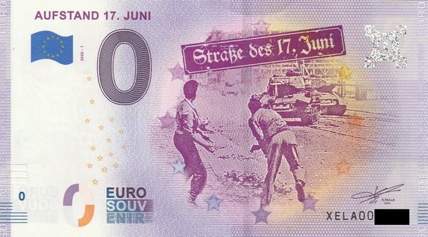 0 Euro Schein - Aufstand 17. Juni 2020-1 XELA