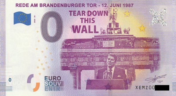 0 Euro Schein - Rede am Brandenburger Tor 2020-35 XEMZ