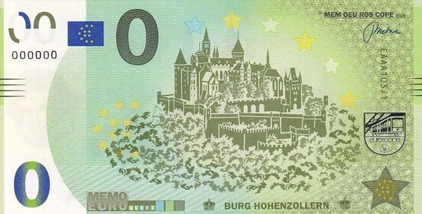 MEMOEURO Schein Burg Hohenzollern 103/1