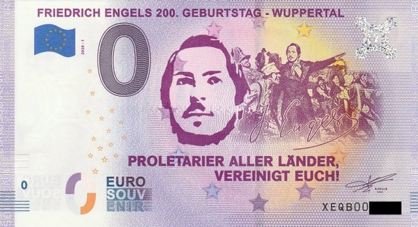 0 Euro Schein - Friedrich Engels 200. Geburtstag 2020-1 XEQB