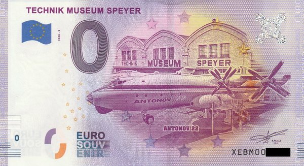 0 Euro Schein - Technik Museum Speyer 2020-3 XEBM Antonov 22