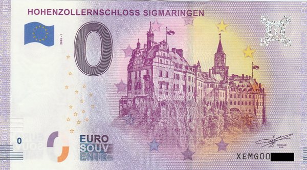 0 Euro Schein - Hohenzollernschloss Sigmaringen 2020-1 XEMG