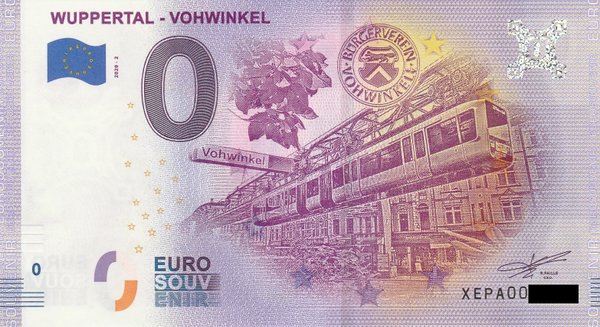 0 Euro Schein - Wuppertal Vohwinkel 2020-2 XEPA