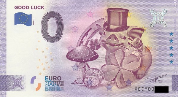 0 Euro Schein - Good Luck 2020-1 XECY