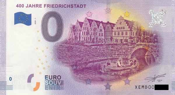 0 Euro Schein - 400 Jahre Friedrichstadt 2020-1 XEMD
