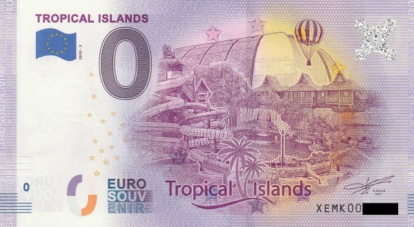 0 Euro Schein - Tropical Islands 2020-2 XEMK