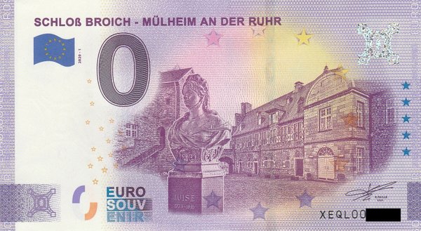 0 Euro Schein - Schloß Broich - Mülheim an der Ruhr 2020-1 XEQL