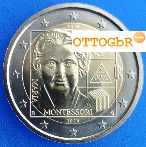 2 Euro Gedenkmünze Italien 2020 Maria Montessori