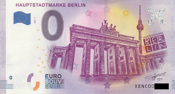 0 Euro Schein - Hauptstadtmarke Berlin 2020-1 XENC