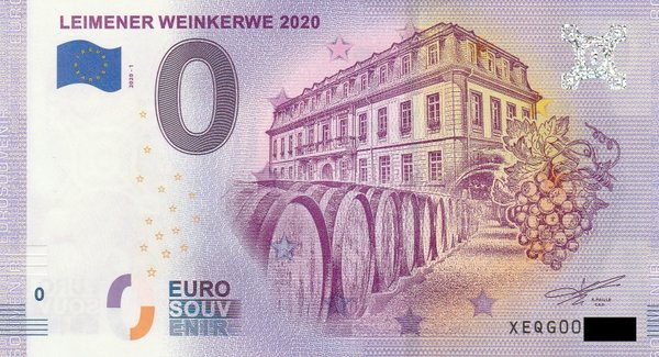 0 Euro Schein - Leimener Weinkerwe 2020-1 XEQG