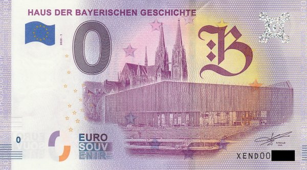 0 Euro Schein - Haus der Bayerischen Geschichte 2020-1 XEND