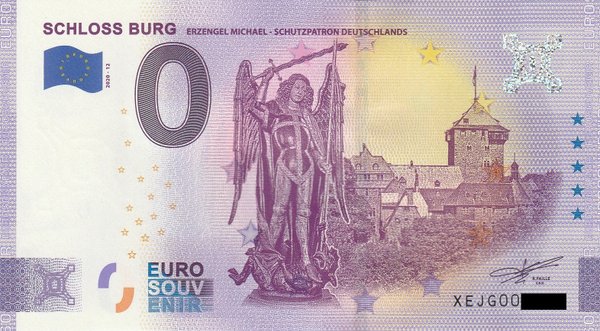 0 Euro Schein - Schloss Burg Erzengel Michael 2020-12 XEJG