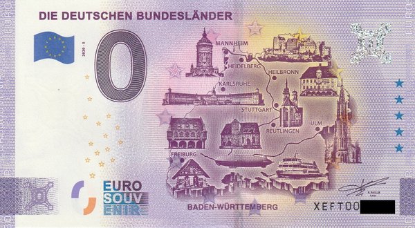 0 Euro Schein - Die deutschen Bundesländer 2020-5 Baden-Württemberg