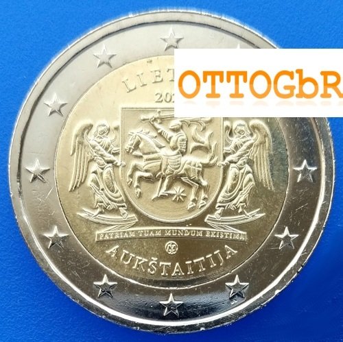 2 Euro Gedenkmünze Litauen 2020 Aukštaitija
