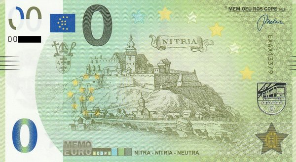MEMOEURO Schein Slowakei Nitra - Nitria - Neutra 133/9