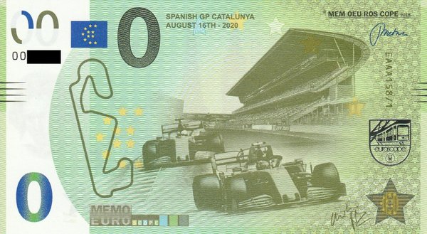 MEMOEURO Schein Spanien Spanish GP Catalunya 158/1