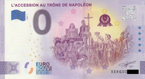 0 Euro Schein - L'ACCESSION AU TRÔNE DE NAPOLÉON 2020-1 XERG