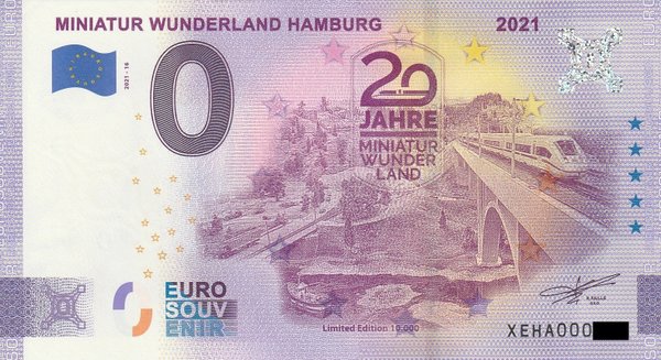 0 Euro Schein - Miniatur Wunderland Hamburg 2021-16 Maintalbrücke