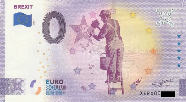 0 Euro Schein - Brexit 2021-1 XERX