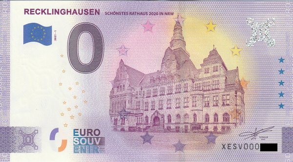 0 Euro Schein - Recklinghausen 2021-1 XESV