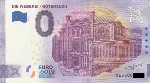 0 Euro Schein - Die Weberei - Gütersloh 2021-1 XESG