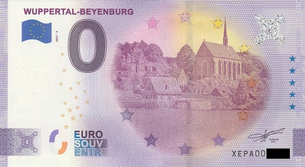 0 Euro Schein - Wuppertal-Beyenburg 2021-3 XEPA