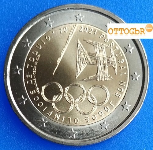 2 Euro Gedenkmünze Portugal 2021 Olympische Spiele