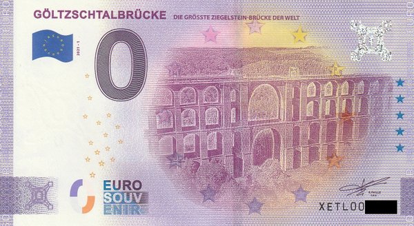 0 Euro Schein - Göltzschtalbrücke 2021-1 XETL
