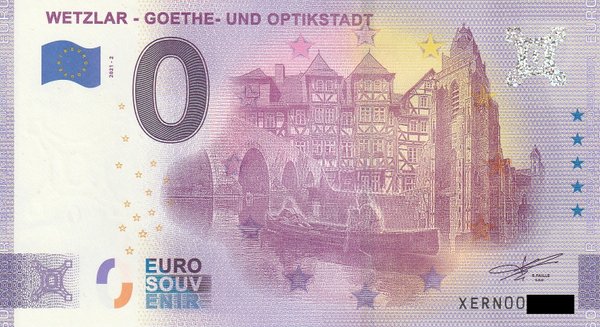 0 Euro Schein - Wetzlar - Goethe - und Optikstadt 2021-2 XERN