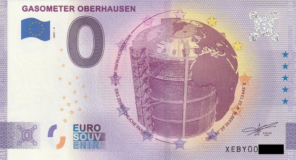 0 Euro Schein - Gasometer Oberhausen 2021-4 XEBY