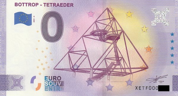 0 Euro Schein - Bottrop Tetraeder 2021-4 XETF