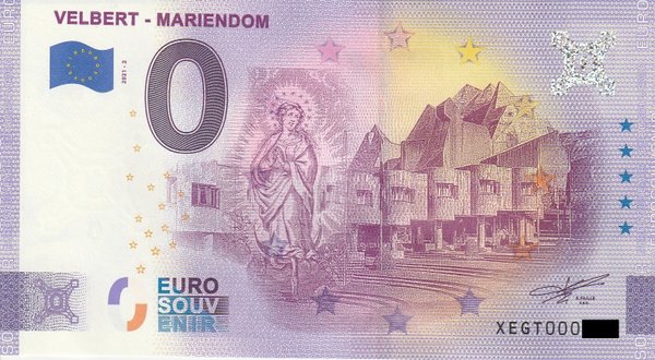 0 Euro Schein - Velbert Mariendom 2021-2 XEGT