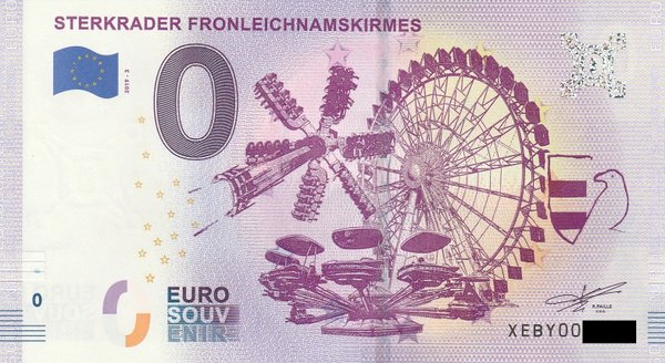 0 Euro Schein - Sterkrader Fronleichnamskirmis 2019-3 XEBY