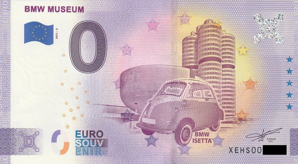 0 Euro Schein - BMW Museum 2021-2 XEHS