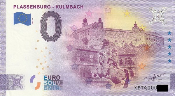 0 Euro Schein - Plassenburg - Kulmbach 2021-1 XETQ