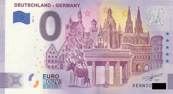 0 Euro Schein - Deutschland - Germany 2021-2 XENN