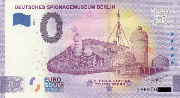 0 Euro Schein - Deutsches Spionagemuseum Berlin 2021-2 XEER