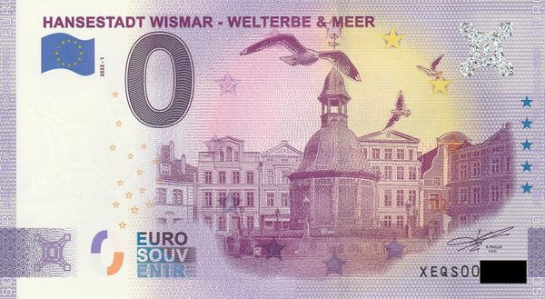 0 Euro Schein - Hansestadt Wismar - Welterbe & Meer 2022-1 XEQS