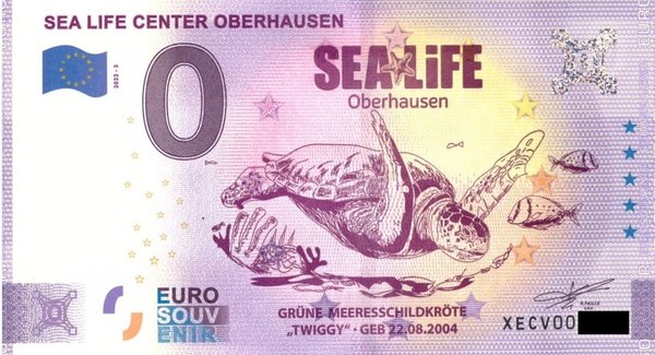 0 Euro Schein - Sea Life Center Oberhausen 2022-3 XECV