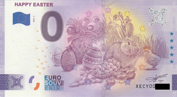0 Euro Schein - Happy Easter 2022-1 XECY