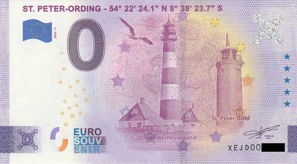 0 Euro Schein - St. Peter-Ording 2022-2