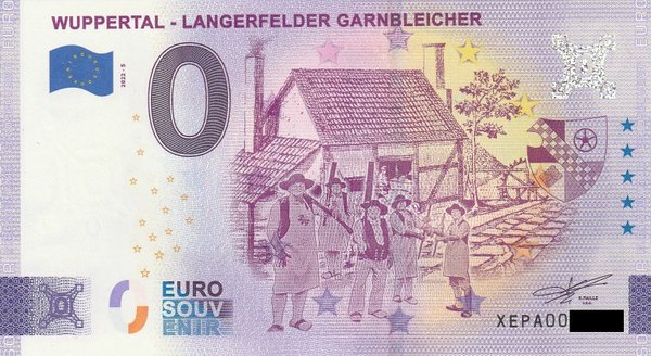 0 Euro Schein - Wuppertal 2022-5 XEPA Langerfelder Garnbleicher