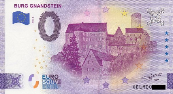 0 Euro Schein - Burg Gnandstein 2022-2 XELM