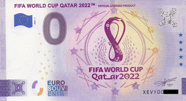 0 Euro Schein - FIFA WORLD CUP QATAR 2022-1 XEVY